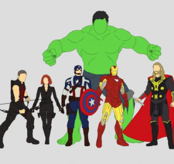 2D复仇者联盟SU模型下载_sketchup草图大师SKP模型