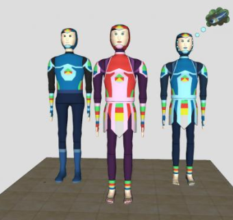 玩偶人物摆件SU模型下载_sketchup草图大师SKP模型