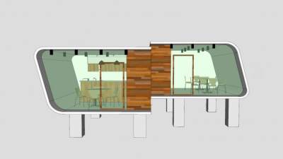 特色阳光房住宅SU模型下载_sketchup草图大师SKP模型