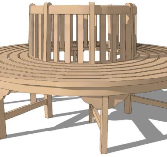 圆形现代座椅su模型下载_sketchup草图大师SKP模型