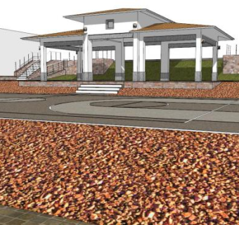 鹅卵石景墙su模型下载_sketchup草图大师SKP模型