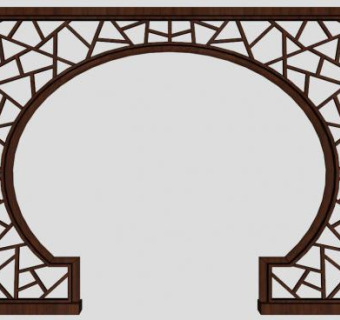 新中式室内门su模型下载_sketchup草图大师SKP模型