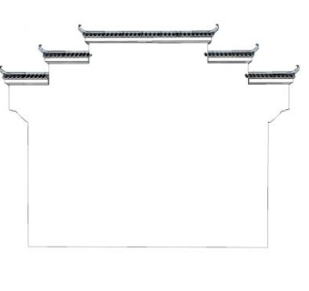 中式马头墙建筑SU模型下载_sketchup草图大师SKP模型