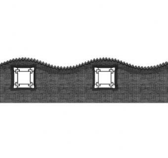 中式波浪漏窗围墙SU模型下载_sketchup草图大师SKP模型