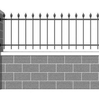石头围栏su模型下载_sketchup草图大师SKP模型