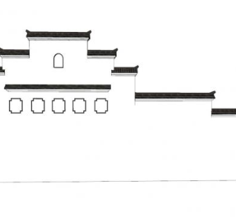 新中式马头墙墙体SU模型下载_sketchup草图大师SKP模型