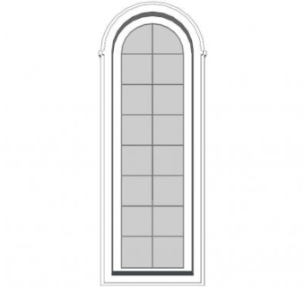 拱形窗户su模型下载_sketchup草图大师SKP模型