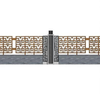 新中式护栏su模型下载_sketchup草图大师SKP模型