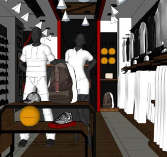 服饰店su模型下载_sketchup草图大师SKP模型