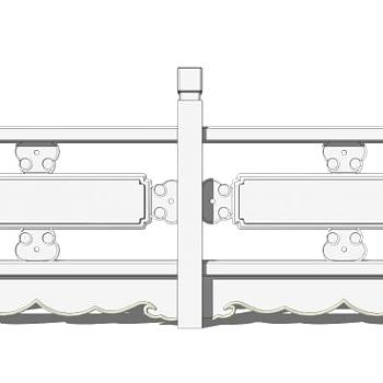 石头护栏su模型下载_sketchup草图大师SKP模型