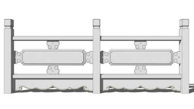 石头护栏su模型下载_sketchup草图大师SKP模型