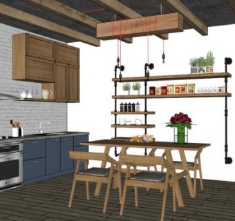 田园风家具su模型下载_sketchup草图大师SKP模型