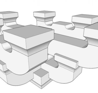 清代建筑斗拱su模型下载_sketchup草图大师SKP模型