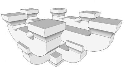 清代建筑斗拱su模型下载_sketchup草图大师SKP模型