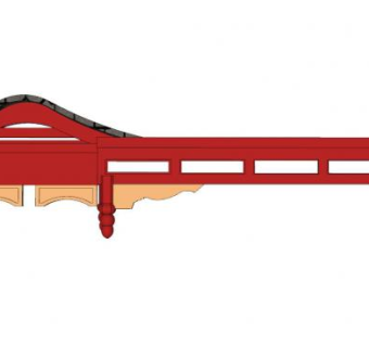 中式实木挂落构件SU模型下载_sketchup草图大师SKP模型