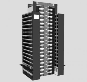 高层建筑写字楼住宅楼SU模型下载_sketchup草图大师SKP模型