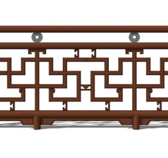 古建筑栏杆su模型下载_sketchup草图大师SKP模型