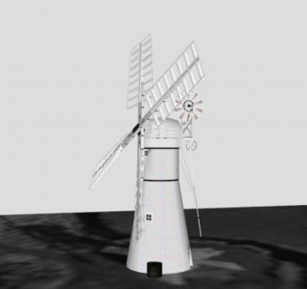 大风车的SKP模型设计_su模型下载 草图大师模型_SKP模型