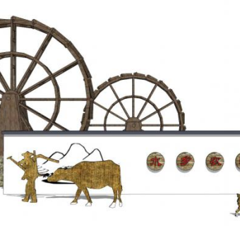 农耕文化展示su模型下载_sketchup草图大师SKP模型