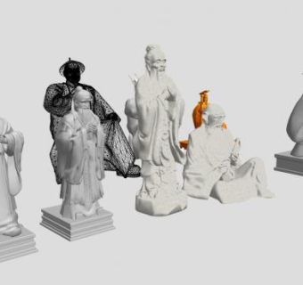 名人雕塑su模型下载_sketchup草图大师SKP模型