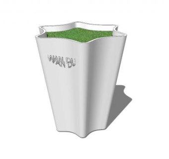 现代创意花钵SU模型下载_sketchup草图大师SKP模型