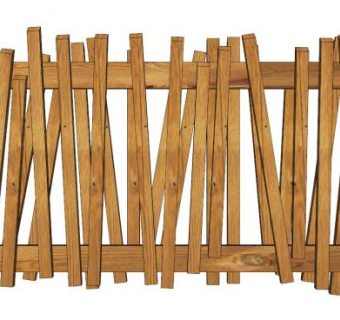 木桩栅栏su模型下载_sketchup草图大师SKP模型