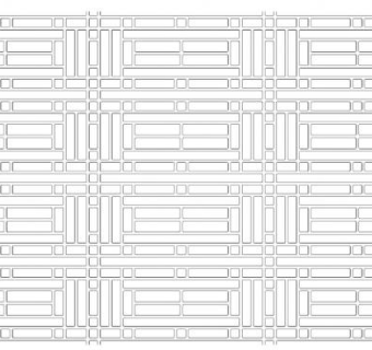新中式格栅su模型下载_sketchup草图大师SKP模型