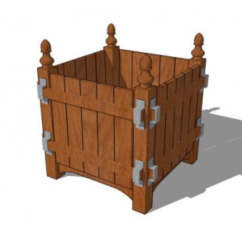 现代花箱设计SU模型下载_sketchup草图大师SKP模型