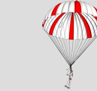 降落伞的SKP模型设计_su模型下载 草图大师模型_SKP模型