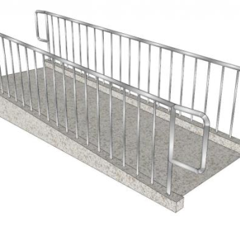 残疾人栏杆su模型下载_sketchup草图大师SKP模型