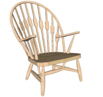 孔雀椅su模型下载_sketchup草图大师SKP模型