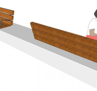 中式创意长椅su模型下载_sketchup草图大师SKP模型