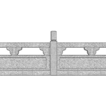 仿古护栏su模型下载_sketchup草图大师SKP模型