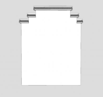 中式马头墙墙体sketchup模型下载_sketchup草图大师SKP模型