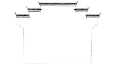 徽派观墙su模型下载_sketchup草图大师SKP模型