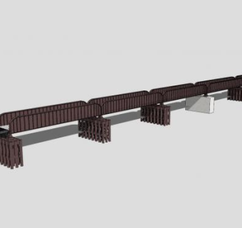 工业风桥梁SU模型下载_sketchup草图大师SKP模型