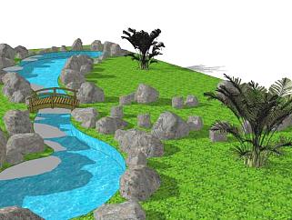 园林<em>水池设计</em>su模型下载_sketchup草图大师SKP模型
