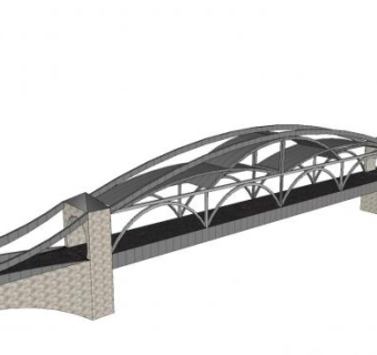 现代公路桥sketchup模型下载_sketchup草图大师SKP模型