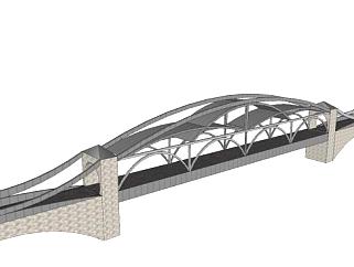 现代公路桥sketchup模型下载_sketchup草图大师SKP模型