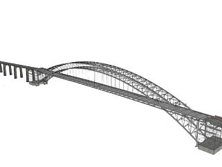 现代钢结构<em>公路桥</em>SU模型下载_sketchup草图大师SKP模型