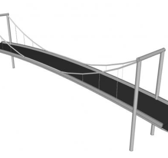 现代大型公路桥SU模型下载_sketchup草图大师SKP模型