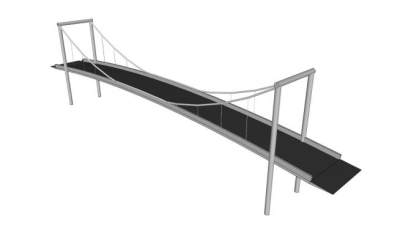 现代大型公路桥SU模型下载_sketchup草图大师SKP模型