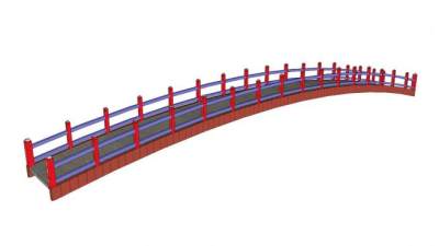 现代拱桥后湾桥SU模型下载_sketchup草图大师SKP模型