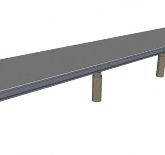 现代简支梁桥公路桥SU模型下载_sketchup草图大师SKP模型