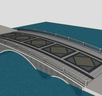 现代桥梁设计SU模型下载_sketchup草图大师SKP模型