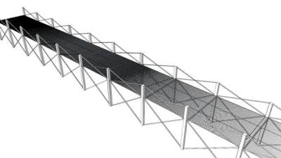 现代高架桥SU模型下载_sketchup草图大师SKP模型