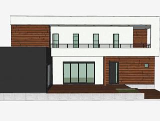 两层别墅住宅建筑sketchup模型下载_sketchup草图大师SKP模型
