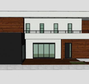 两层别墅住宅建筑sketchup模型下载_sketchup草图大师SKP模型