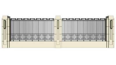 建筑外围栏杆su模型下载_sketchup草图大师SKP模型