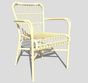 藤条椅子su模型下载_sketchup草图大师SKP模型